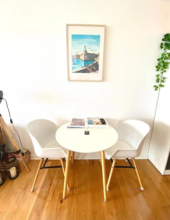 - L'Iroizh - Concarneau - Vue Mer Panoramique - Studio Standing Plage Des Sables Blancs - Parking - Draps & Serviettes Inclus - Near Thalassotherapy - Wifi - فرنسا