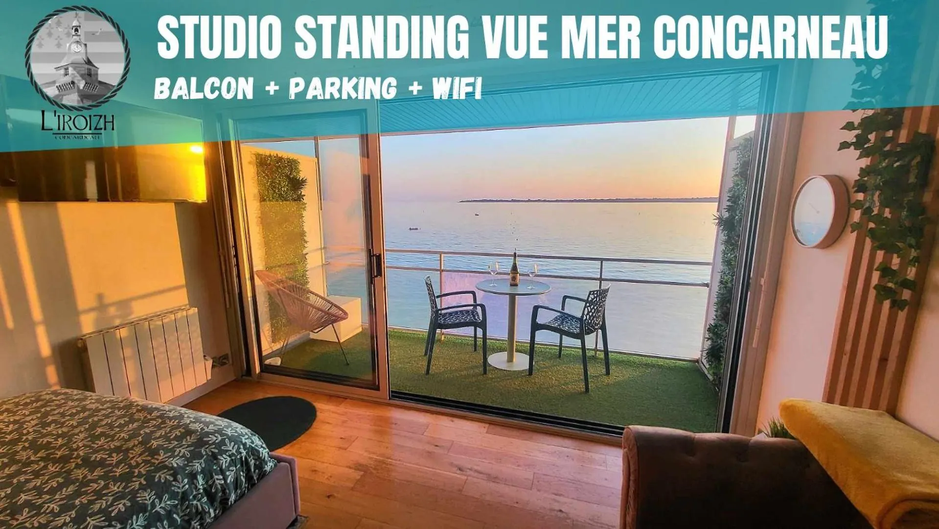- L\'Iroizh - Concarneau - Vue Mer Panoramique - Studio Standing Plage Des Sables Blancs - Parking - Draps & Serviettes Inclus - Near Thalassotherapy - Wifi - location